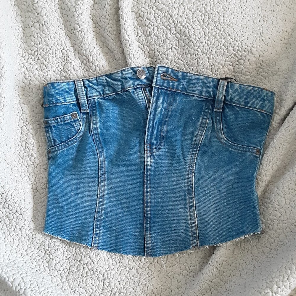 Denim Zara corset